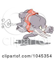 Poster, Art Print Of Cartoon Football Elephant