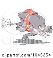Royalty Free RF Clip Art Illustration Of A Cartoon Football Elephant