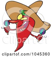 Royalty Free RF Clip Art Illustration Of A Cartoon Mexican Chili Pepper