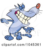 Royalty Free RF Clip Art Illustration Of A Cartoon Cat Looking Back And Grinning