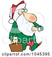 Royalty Free RF Clip Art Illustration Of A Cartoon Corporate Santa