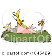 Poster, Art Print Of Cartoon Competitive Chick Screaming In A Nest