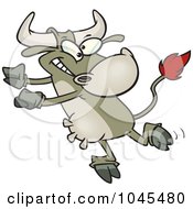 Royalty Free RF Clip Art Illustration Of A Cartoon Dancing Cow