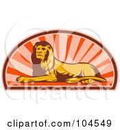 Royalty Free RF Clipart Illustration Of A Male Lion Logo