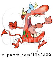 Royalty Free RF Clip Art Illustration Of A Cartoon Crazy Monster