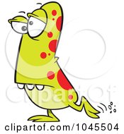 Royalty Free RF Clip Art Illustration Of A Cartoon Goofy Monster
