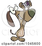 Royalty Free RF Clip Art Illustration Of A Cartoon Photographer Dog by toonaday