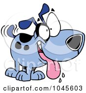 Poster, Art Print Of Cartoon Drooling Happy Dog