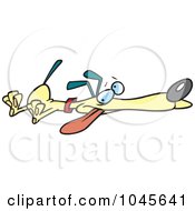 Royalty Free RF Clip Art Illustration Of A Cartoon Dog Playing Dead