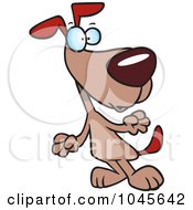 Royalty Free RF Clip Art Illustration Of A Cartoon Staring Dog