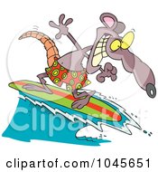 Poster, Art Print Of Cartoon Surfer Rat