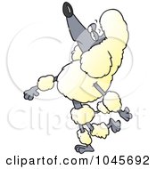 Poster, Art Print Of Cartoon Snobbish Poodle Walking Upright