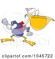 Royalty Free RF Clip Art Illustration Of A Cartoon Nautical Pelican by toonaday