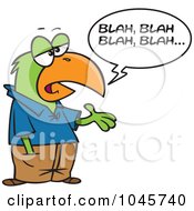 Poster, Art Print Of Cartoon Boring Parrot Talking