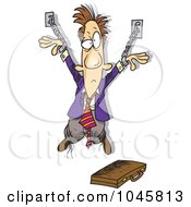 Poster, Art Print Of Cartoon Chained Businessman