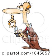 Royalty Free RF Clip Art Illustration Of A Cartoon Cheap Old Man by toonaday