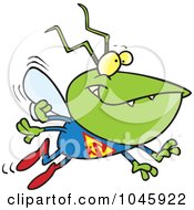Royalty Free RF Clip Art Illustration Of A Cartoon Super Bug