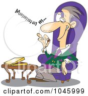 Poster, Art Print Of Cartoon Wealthy Man Eating Chocolates