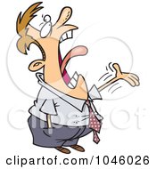 Royalty Free RF Clip Art Illustration Of A Cartoon Businessman Complaining by toonaday