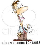 Royalty Free RF Clip Art Illustration Of A Cartoon Crying Businessman