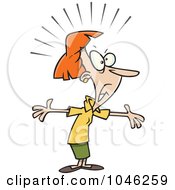 Royalty Free RF Clip Art Illustration Of A Cartoon Complaining Businesswoman by toonaday
