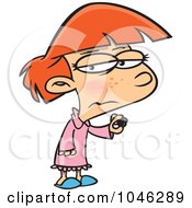 Royalty Free RF Clip Art Illustration Of A Cartoon Girl Holding Coal by toonaday