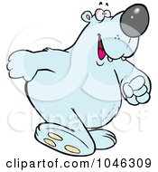 Poster, Art Print Of Cartoon Polar Bear Walking Upright