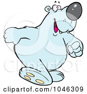 Royalty Free RF Clip Art Illustration Of A Cartoon Polar Bear Walking Upright by toonaday