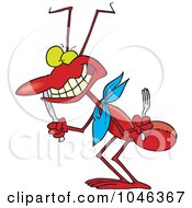 Royalty Free RF Clip Art Illustration Of A Cartoon Hungry Ant by toonaday
