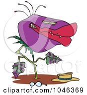 Royalty Free RF Clip Art Illustration Of A Cartoon Carnivorous Plant by toonaday