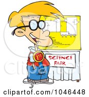 Poster, Art Print Of Cartoon Science Fair Boy