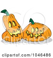 Poster, Art Print Of Cartoon Happy Jackolanterns