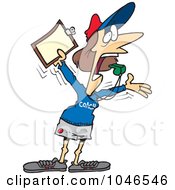 Royalty Free RF Clip Art Illustration Of A Cartoon Female Coach Screaming by toonaday