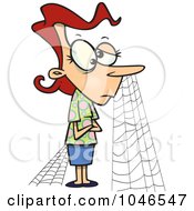 Cartoon Patient Woman With Cobwebs