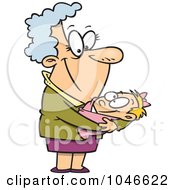 Royalty Free RF Clip Art Illustration Of A Cartoon Proud Granny