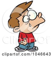 Royalty Free RF Clip Art Illustration Of A Cartoon Boy Crying