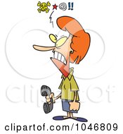 Royalty Free RF Clip Art Illustration Of A Cartoon Mad Woman Holding A Telephone