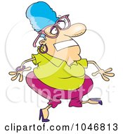 Cartoon Woman With Tape Over Her Mouth