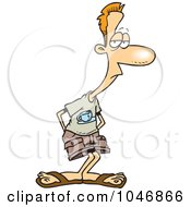 Royalty Free RF Clip Art Illustration Of A Cartoon Skinny Casual Man by toonaday