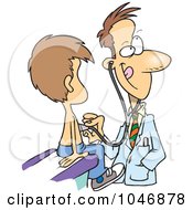 Cartoon Pediatrician With A Client