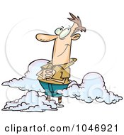 Poster, Art Print Of Cartoon Man In The Clouds