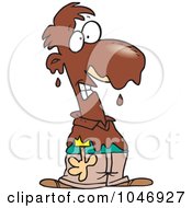 Royalty Free RF Clip Art Illustration Of A Cartoon Man Covered In Chocolate by toonaday