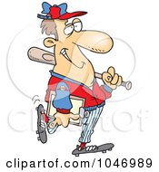 Royalty Free RF Clip Art Illustration Of A Cartoon Baseball Coach by toonaday