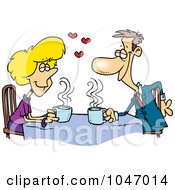 Poster, Art Print Of Cartoon Coffee Lovers On A Date