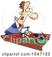 Poster, Art Print Of Cartoon Man At A Craps Table