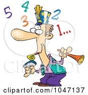 Poster, Art Print Of Cartoon New Year Man Counting Down