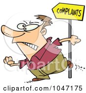 Poster, Art Print Of Cartoon Customer Going To Complain