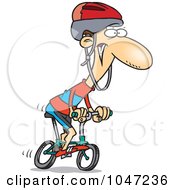 Royalty Free RF Clip Art Illustration Of A Cartoon Cyclist by toonaday