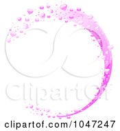 Poster, Art Print Of Pink Liquid Heart Splash Circle