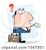 Royalty Free RF Clip Art Illustration Of A Businessman Checking His Watch 2
